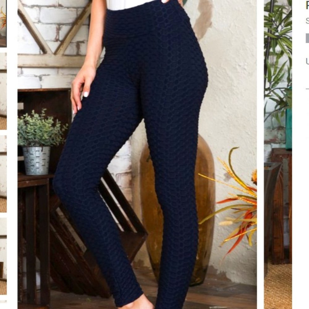 GLASSTWO SOLID ACTIVE BUBBLE LEGGINGS